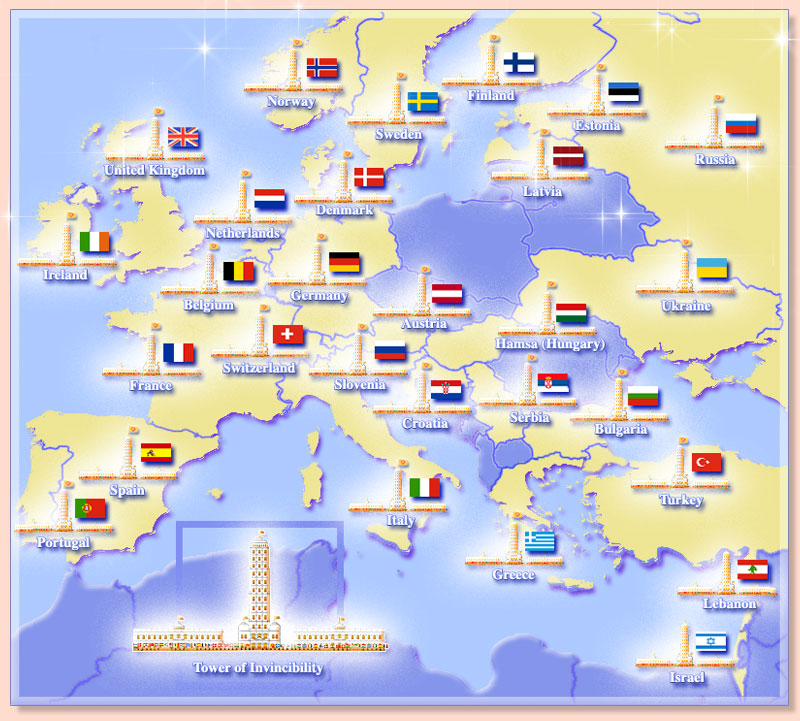 Map Of Europe With Flags